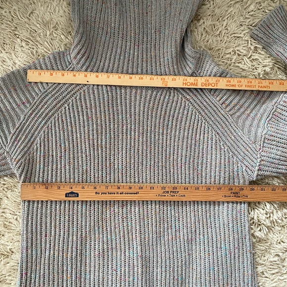 Free People Leo Sweater Silver Gleam Combo XS Oversized - Picture 5 of 16